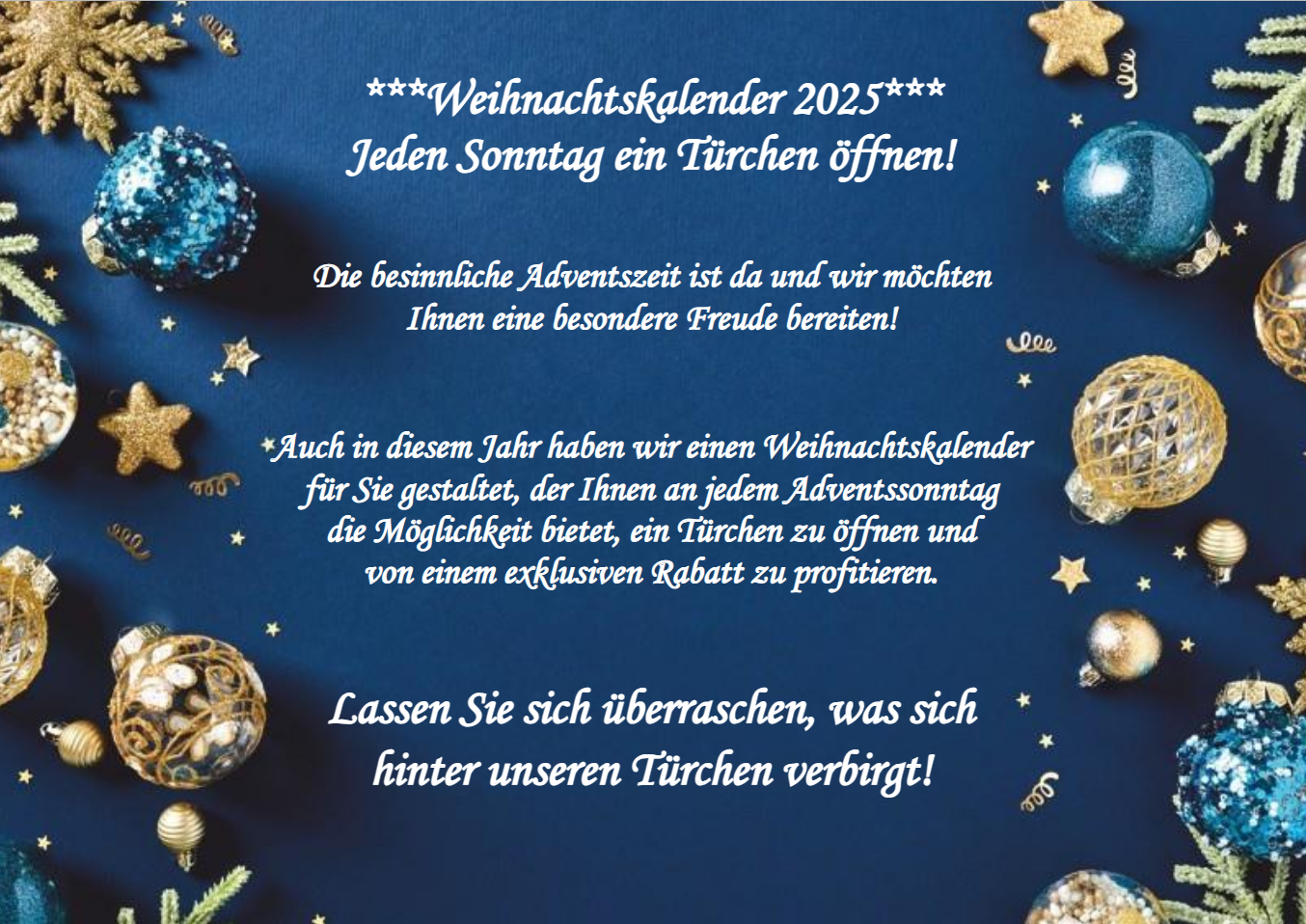Advents-Rabatt-Aktion